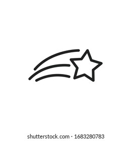 Einfache Sternlinie Symbol. Piktogramm anheben. Vektorillustration einzeln auf weißem Hintergrund. Qualitätszeichen von Premium. Vektorillustration-Zeichen für mobile App und Webseiten.