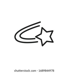 Simple star line icon. Stroke pictogram. Vector illustration isolated on a white background. Premium quality symbol. Vector sign for mobile app and web sites.