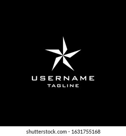 simple star logo design inspiration . star icon design template . simple 3d flat star shadow