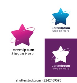 simple star logo design inspiration, creative star logo design vector, technology logotype