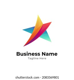 Simple star logo design template
