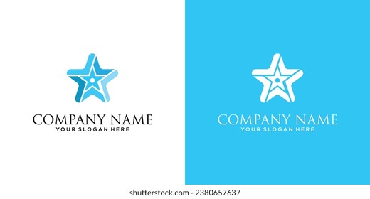 Diseño de logotipo de estrella simple con concepto único| vector premium