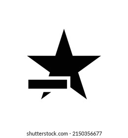 Simple star minus flat design vector