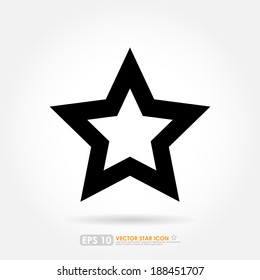 Simple Star Outline - Vector Icon