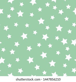 A simple star pattern. Green background, white stars. The print is well suited for textiles,Wallpaper,banners and packaging.