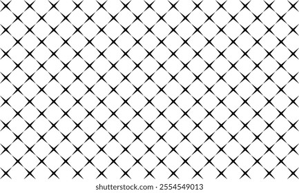 simple star pattern. seamless pattern with stars for background or texture. diagonal black and white star pattern.