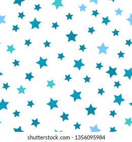 A simple star pattern. White background, bright blue and blue stars. The print is well suited for banner, postcard,Wallpaper,textiles and packaging.