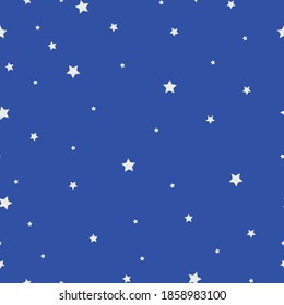 Simple Star Pattern White Star Blue Stock Vector (Royalty Free ...