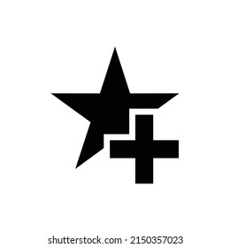 Simple star plus vector design illustration   