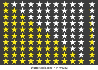 Simple star rating. With outlines makes the stars pop out from background