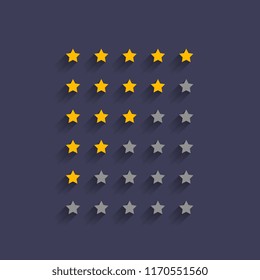 simple star rating symbol design