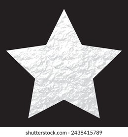 Simple star, rating symbol. White icon with shadow on transparent background