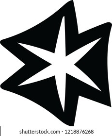 Simple star shape vector pattern tile design for many creative ideas