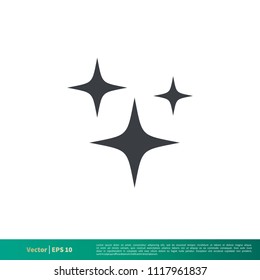 Simple Star Sparkle Icon Vector Logo Template Illustration Design. Vector EPS 10.