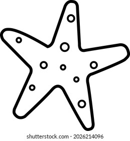 Simple Starfish Black Outline Stock Vector (Royalty Free) 2026214096 ...