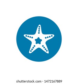 simple starfish icon. Vector Illustration Logo Template.