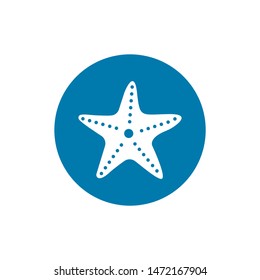 simple starfish icon. Vector Illustration Logo Template.