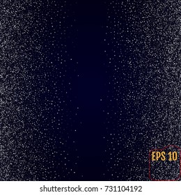 Simple Starry Royal Blue Sky with Bright Simple Stars - Vector Illustration