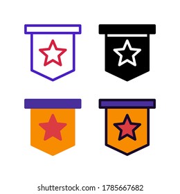 simple stars icon design in line, solid, flat and filled lined style for playing game assets website, app and ui design. Achievement, award, prize and winner vector illustration in white background.