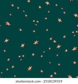 Simple stars illustration seamless pattern.