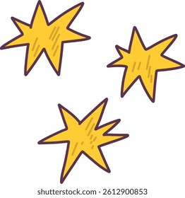 Simple stars on transparent background. Good for scrapbooking, prints, patterns, children posters.