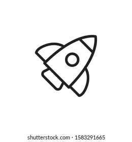 Simple start up line icon. Stroke pictogram. Vector illustration isolated on a white background. Premium quality symbol. Vector sign for mobile app and web sites.
