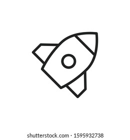 Simple start up line icon. Stroke pictogram. Vector illustration isolated on a white background. Premium quality symbol. Vector sign for mobile app and web sites.
