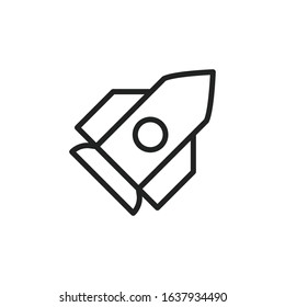 Simple start up line icon. Stroke pictogram. Vector illustration isolated on a white background. Premium quality symbol. Vector sign for mobile app and web sites.