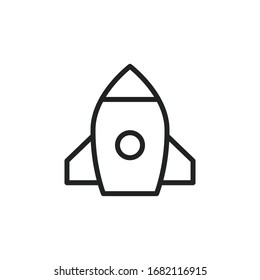 Simple start up line icon. Stroke pictogram. Vector illustration isolated on a white background. Premium quality symbol. Vector sign for mobile app and web sites.