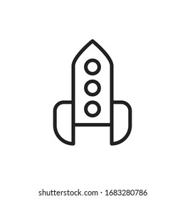 Icono de línea de inicio simple. Pictograma de trazo. Ilustración vectorial aislada en un fondo blanco. Símbolo de calidad superior. Signo de vector para aplicaciones móviles y sitios web.