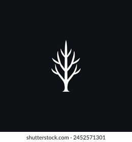 simple startup branch tree logo vector illustration template design