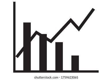 simple statistics chart with white background