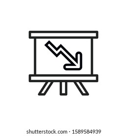 Simple statistics line icon. Stroke pictogram. Vector illustration isolated on a white background. Premium quality symbol. Vector sign for mobile app and web sites.
