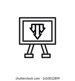Simple statistics line icon. Stroke pictogram. Vector illustration isolated on a white background. Premium quality symbol. Vector sign for mobile app and web sites.