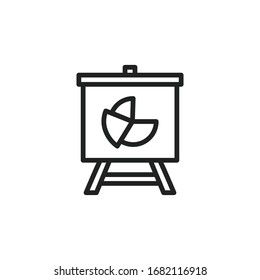 Icono de línea de estadísticas simples. Pictograma de trazo. Ilustración vectorial aislada en un fondo blanco. Símbolo de calidad superior. Signo de vector para aplicaciones móviles y sitios web.
