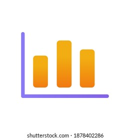 Simple statistics for your presentation. Business statistic. Flat design icon ready to use for website, mobile app, presentation and any other projects.