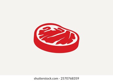 Simple steak icon, Meat icon, and Grill logo icon.