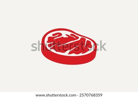 Simple steak icon, Meat icon, and Grill logo icon.