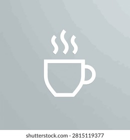 Simple steaming hot drink cup