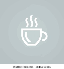 Simple steaming hot drink cup