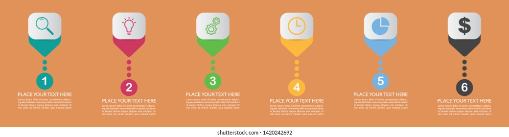 Simple Step Infographic Vector Design Template