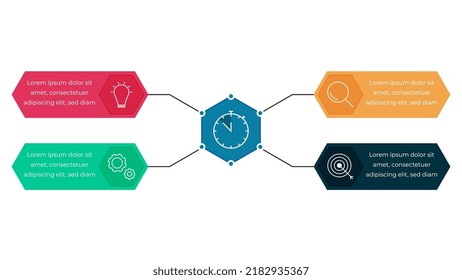 ilustración simple del vector de infografía de paso sobre fondo blanco. conjunto de infografías de opción plana.