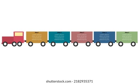 simple step infographics vector illustration on white background. flat option infographics set.