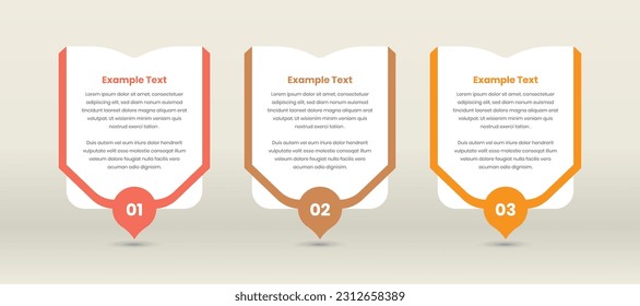 Simple steps and process data presentation infographic template
