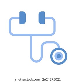Simple Stethoscope Icon Illustration Depicting Modern Healthcare and Examination