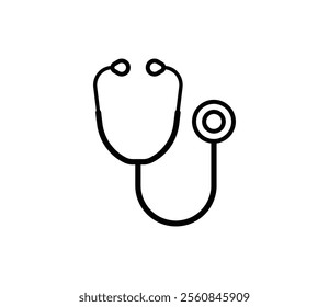 Simple stethoscope icon illustration vector