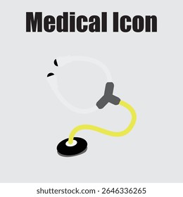 A simple stethoscope illustration represents healthcare, medicine, and the medical profession with a modern and minimalist touch.
