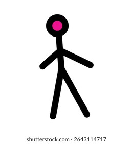 simple stick figure icon cartoon vector llustration