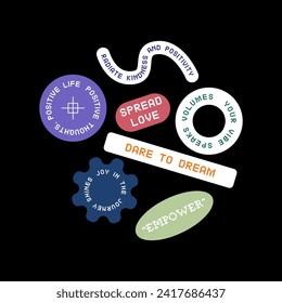 Simple sticker vector design template
