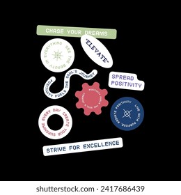 Simple sticker vector design template